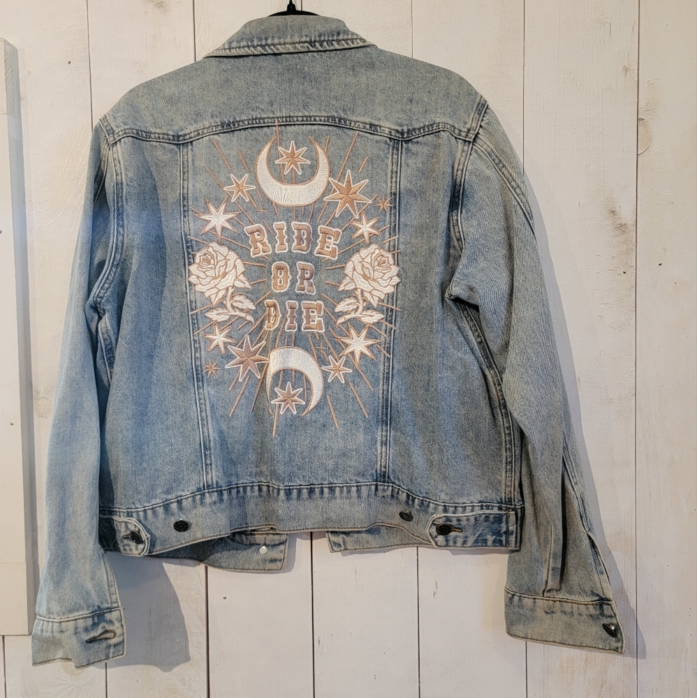 Rue DE Seine Embroidered Jean Jacket